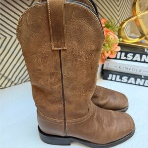 Masterson Boot Co Leather Cowboy Boots 7.5 Extra wide for Men & 9.5 EW For Women